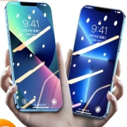 聚划算百亿补贴：苹果 钢化膜 全屏强抗指纹 高清透明膜 2片