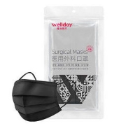 WELLDAY 维德 一次性医用外科口罩 50只装 黑色