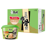 康师傅 熬制高汤日式豚骨面 泡面桶装109g*12桶