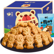 京东极速版：零趣 小熊饼干 整箱500g