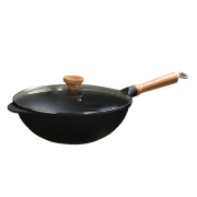 honcook 红厨 陶瓷岩炒锅 32cm 不粘炒锅+铁铲