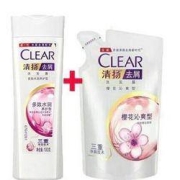 CLEAR 清扬 去屑洗发水套装 (露香水润型100g*1瓶+赠樱花露香水型200g*1袋）
