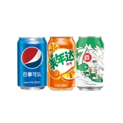 百事可乐 Pepsi 330ml*24罐 混合整箱装 上海百事可乐公司出品 (百事16美年达4七喜4）