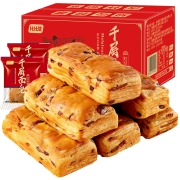 比比赞 红豆千层面包  整箱 500g