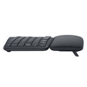 logitech 罗技 ERGO K860 108键 2.4G蓝牙无线薄膜键盘 黑色