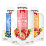 95%高纯果萃！BEINGMATE 贝因美 婴幼儿水果泥 90g*3袋
