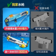 【超大水仓】儿童电动水枪戏水玩具户外打水仗神器电动超大号加特林网红高压连发呲滋喷水枪网红可自动吸水 蓝色【连打10000发+16米射程】