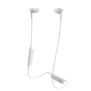 audio-technica 铁三角 ATH-CKR35BT 入耳式颈挂式蓝牙耳机 银色 *2件