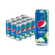拍4件 88VIP：百事可乐太汽系列白柚青竹口味细长罐330ml*12罐