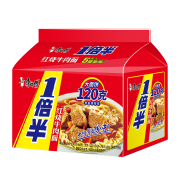 康师傅  一倍半红烧牛肉面  大面饼 120g*5包