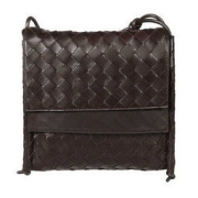 BOTTEGA VENETA 葆蝶家 FOLD系列 女士羊皮单肩包 631463VCPP12127 棕色 小号