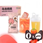 天猫U先：水獭吨吨(tǎ) 超即溶水果茶 乌龙桃桃口味*1枚+品牌摇摇杯