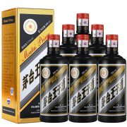 PLUS会员：MOUTAI 茅台 王子酒 黑金 53%vol 酱香型白酒 500ml*6瓶 整箱装