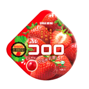 plus会员：京东超市悠哈UHA 网红零食软糖 草莓味52g*8