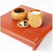 妙记 仿竹塑料棋罐+棋桌 8081