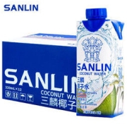 SANLIN 三麟 泰国进口 三麟天然椰子水 330ml*12瓶 NFC椰青果汁 整箱装
