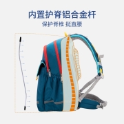 梦乐（MoonRock）书包小学生护脊减负书包男女儿童防驼背安全反光3-4-5年级书包 MRC3 蓝绿