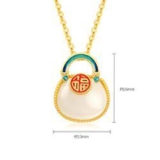 CHJ JEWELLERY 潮宏基 女士和田玉吊坠 XPS42800002