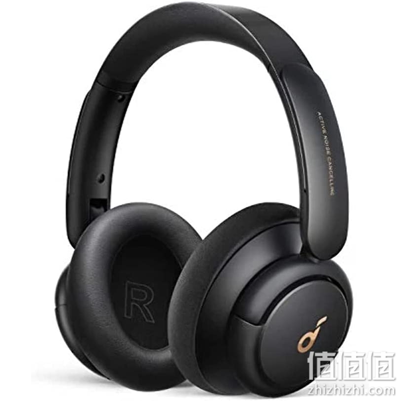 Anker Life Q30 蓝牙耳机 混合主动降噪 自定义模式 Hi-Res 声音 EQ 应用程序 40 小时 舒适 2 个设备连接(黑色)
