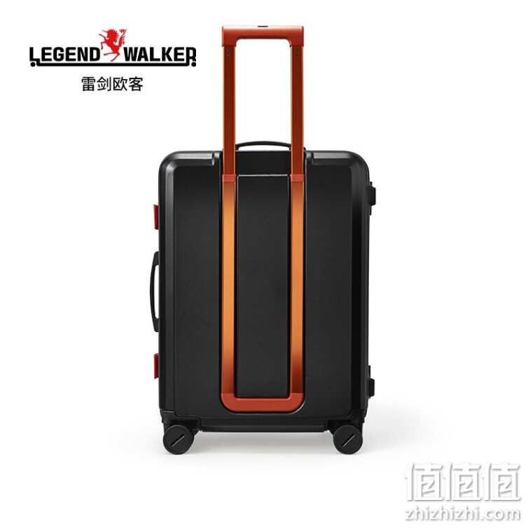 Legend Walker 雷剑欧客（Legend Walker）日本潮男行李箱拉杆箱 旅行箱万向轮密码锁 ONE系列铝框箱 28英寸 暗影黑