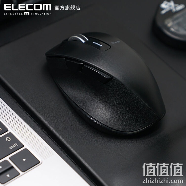 宜丽客（ELECOM） 日本无线鼠标蓝牙鼠标舒适握感人体工程学游戏商务办公鼠标右手笔记本台式电脑 无线鼠标 大号 L（带接收器）（静音款）