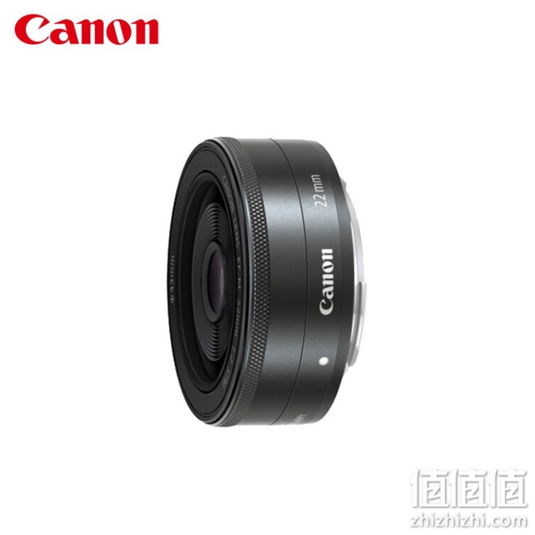 佳能（Canon）EF-M 22mm f/2 STM 微单镜头 人像大光圈 小痰盂饼干定焦镜头 黑色（适用于M200、M50、M6 II）