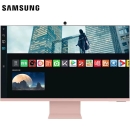 SAMSUNG 三星 S32BM80PUC 32英寸多功能智慧4K显示器高清无线投屏WIFI蓝牙内置音箱磁吸摄像头屏幕 初荷粉