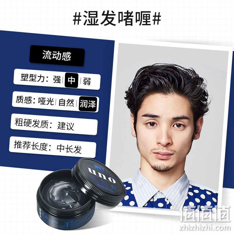 Shiseido资生堂uno发蜡发胶造型男持久定型特硬自然哑光