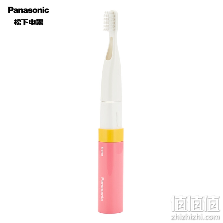 Panasonic 松下  儿童电动牙刷 细软刷毛声波振动牙刷 3-6-12岁宝宝自动牙刷 干电池款 LED灯光内视 儿童款 EW-DS32-P（粉色）