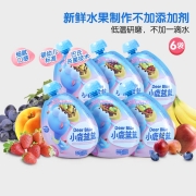 小鹿蓝蓝 趣味婴幼儿果泥x6袋 宝宝水果泥多口味婴儿辅食108g/袋
