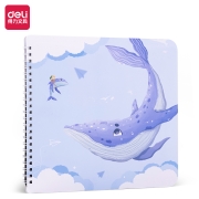 得力(deli)儿童涂鸦本 重复画画临摹本可擦便携无尘液体粉笔绘画本 50301蓝色