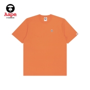 Aape旗舰店男装春夏猿颜徽章纯色圆领短袖T恤0899XXI