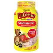 L'il Critters 儿童钙+维生素D3小熊糖 150粒