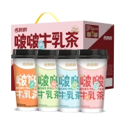 香飘飘 啵啵牛乳茶奶茶新西兰进口乳粉0植脂末65g*12杯礼盒