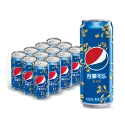 PLUS会员：百事可乐 Pepsi 太汽系列 桂花口味 汽水 碳酸饮料整箱 细长罐 330ml*12听*3件