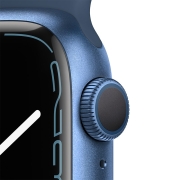 苹果Apple Watch Series 7 智能手表GPS款41毫米蓝色铝金属表壳深邃蓝色运动型表带