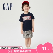 【漫威联名】Gap男幼童纯棉短袖趣味互动T恤548758 夏季童装上衣