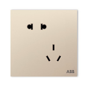ABB 盈致系列 金色 错位斜五孔插座￥6.90 2.3折