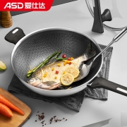 爱仕达 ASD 炒锅炒菜锅316L不锈钢防粘炒锅32cm平底电磁炉煤燃气通用 CC32E17WG