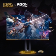 AOC 爱攻&英雄联盟联名定制款 27英寸 2K 170Hz 快速液晶1ms HDR400认证 DTS音效 游戏电竞显示器 AG275QXL