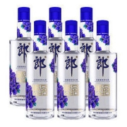 LANGJIU 郎酒 [郎酒旗舰店顺品郎]郎酒 45度顺品郎蓝顺480浓酱兼香型480ml*6瓶白酒光瓶酒(非整箱装)