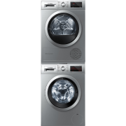 PLUS会员、有券的上：BOSCH 博世 WAP242682W+WTW875681W 热泵式洗烘套装 银色