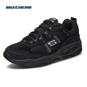 Skechers斯凯奇织物拼接复古老爹鞋户外休闲运动鞋子 男 51241 BBK全黑色 41
