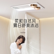 奥普浴霸 集成吊顶灯风双暖浴霸 灯暖风暖换气多功能五合一 LED照明大功率6125A HDP6125AS（升级触摸屏双暖）