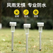 点点 太阳能灯庭院灯户外双向亮灯草坪灯防水家用led氛围灯别墅花园景观装饰灯地插灯 暖光2只装