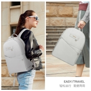 新秀丽双肩包女士电脑包背包旅行包 samsonite 14英寸苹果华为笔记本电脑包 BY9*08002 灰色