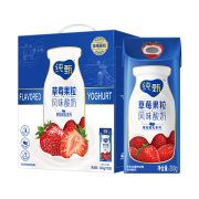 蒙牛 纯甄 常温风味酸奶 草莓果粒 200g×10 盒装*4件