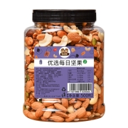 憨豆熊 每日坚果500g罐装 坚果炒货地方特产巴旦木腰果核桃仁葡萄干混合坚果休闲零食大礼包