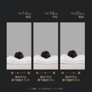 水星家纺 枕头芯颈椎枕舒适枕 五星级酒店枕芯一对装 升级纯棉抗菌对枕74*48cm