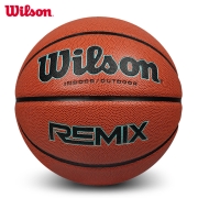 Wilson威尔胜篮球室内外耐磨PU7号篮球街头中学生比赛训练球黑色